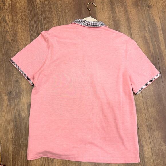 Emporio Armani Slim-Fit Stretch Pique Polo Shirt in Pink with Micro Eagle XXL - Picture 3 of 7